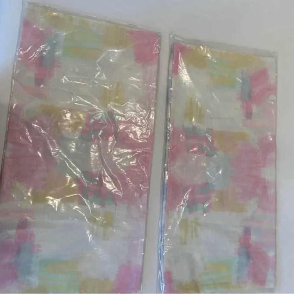 Pottery Barn Pastel Watercolor Decorative Pillow Cover in Pink, Yellow, Blue